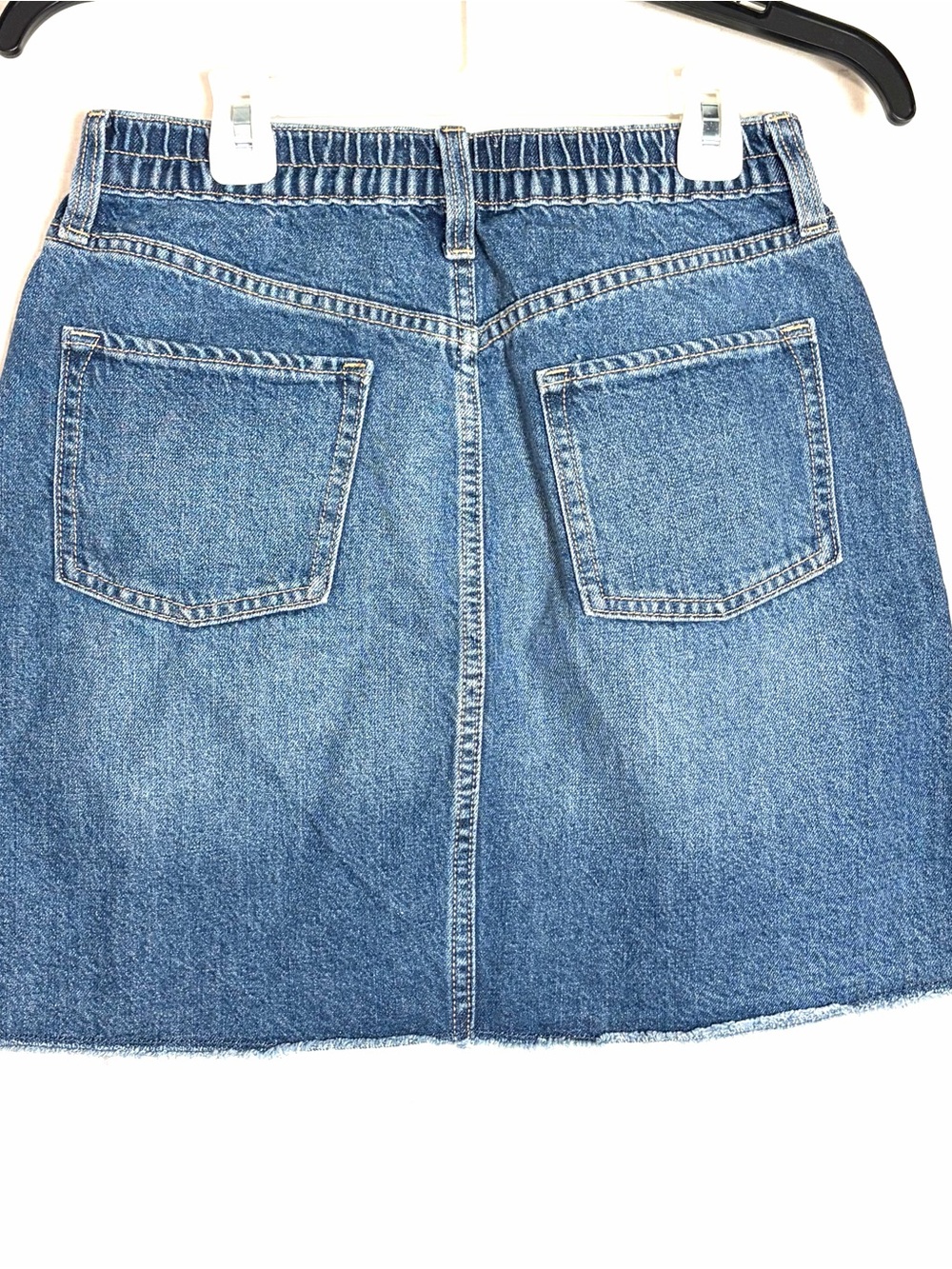 Old Navy Girls Blue Denim Jean Skirt XXL(18) Pockets Back Elastic Waist NWT - Picture 2 of 6